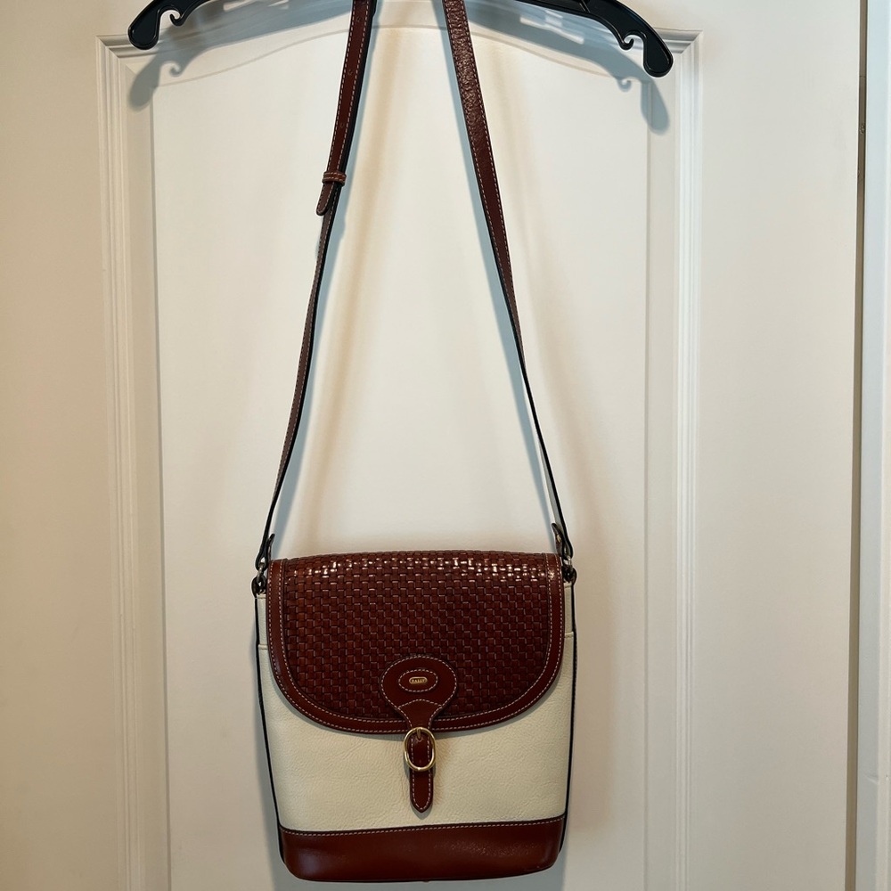 Bally Brown and Cream Crossbody Bag